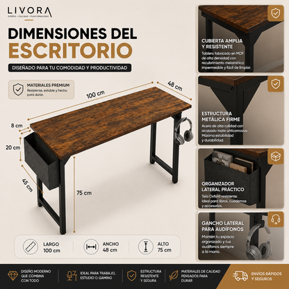 Escritorio compacto Livora
